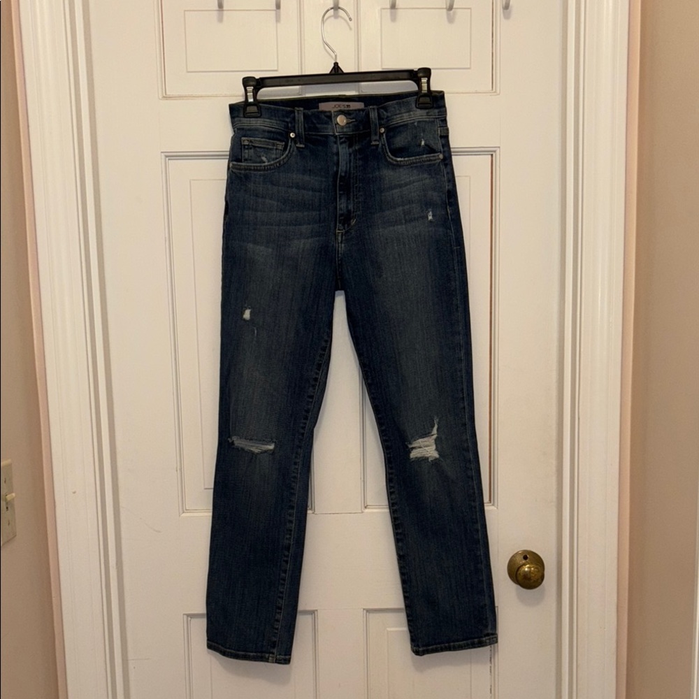 Joe's Jeans Blue Straight Leg Denim with Rips